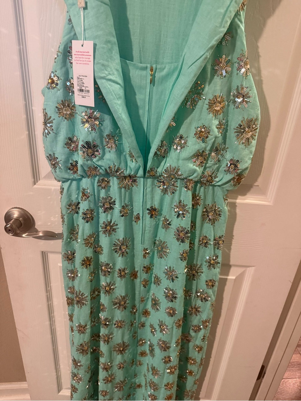 Brand New w/ Tags! Lilly Pulitzer Teonna Beaded Maxi Dress! Size: 12 Retail $498 - Picture 12 of 12